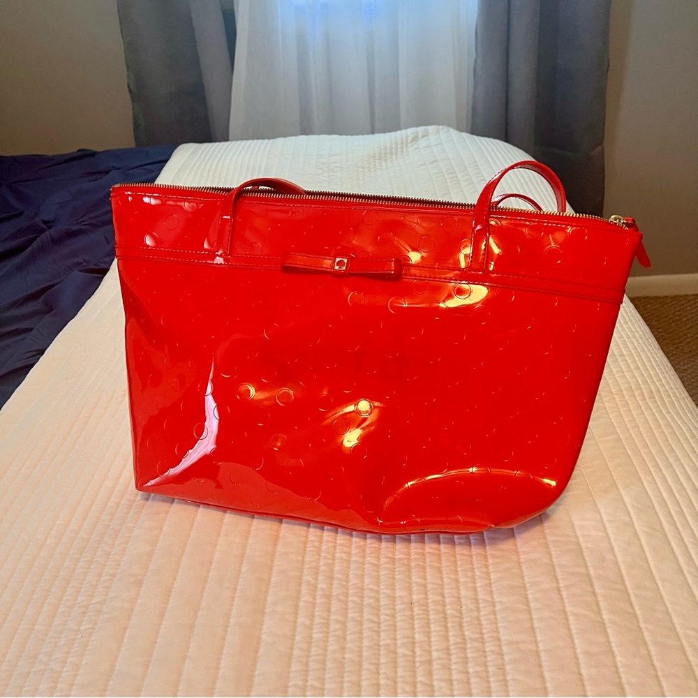 Kate Spade Glossy Red Tote Bag
